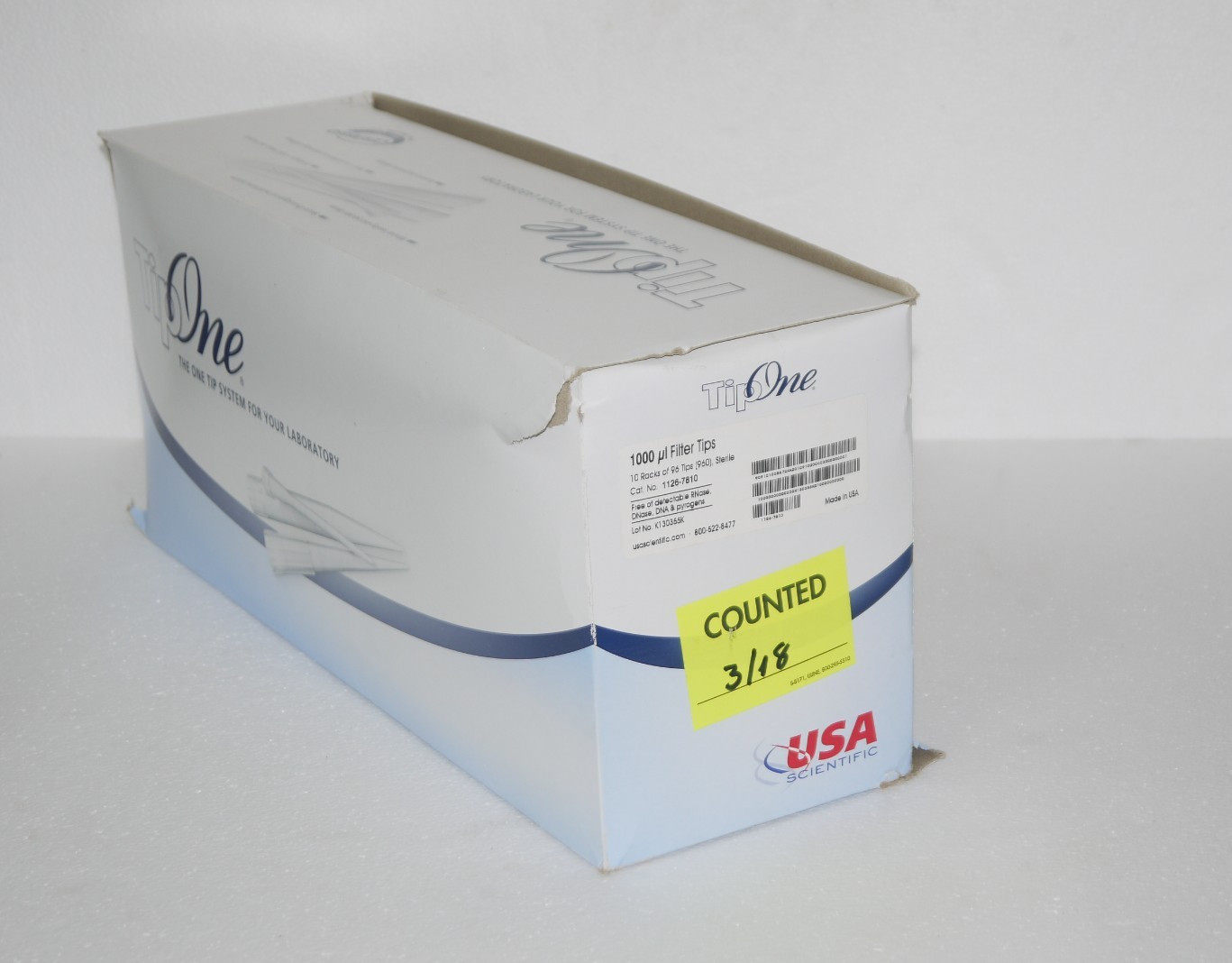 USA Scientific 1126-7810 TipOne Filter Pipette 1000uL 9 Racks 864 Tips New