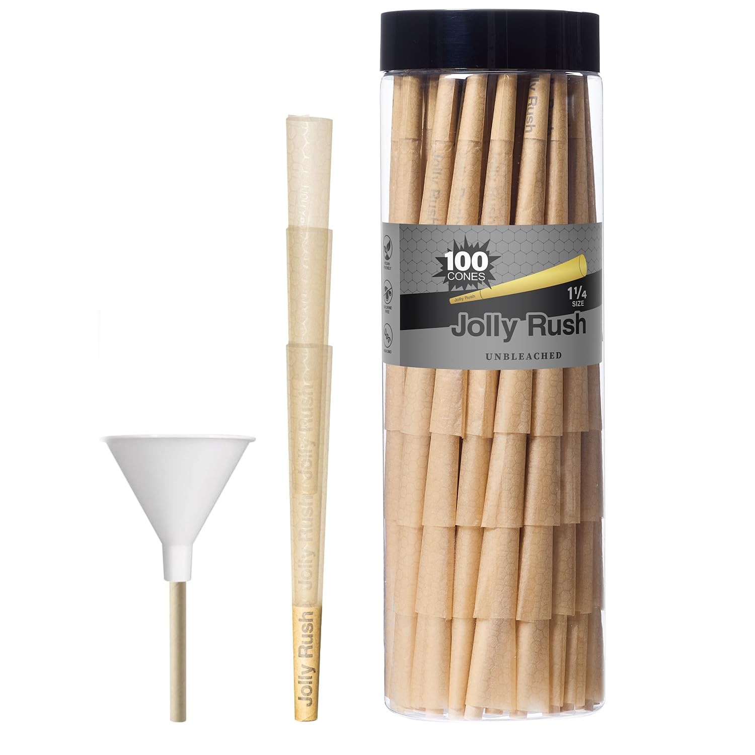 Cones Pre Rolling Rolled Papers – 1 1/4 Size – 100 Pack 1 1/4, Classic