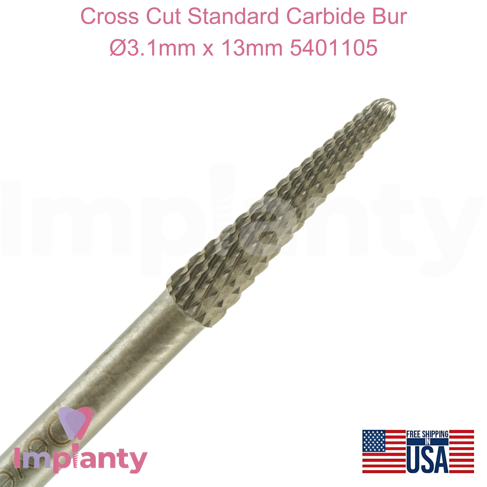 Cross Cut Standard Grit Carbide Dental Bur Ø3.1mm x 13mm 5401105 Dentistry Tool