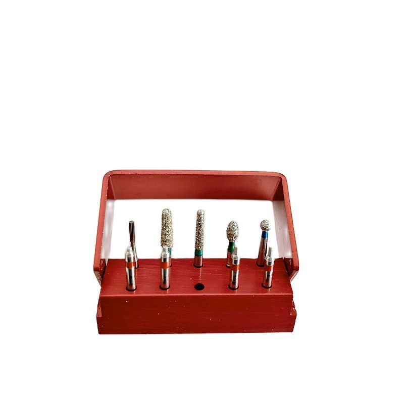 Dental Reverse Direction Fissure Drill Preparation Diamond Bur Sliver 9pcs/Set