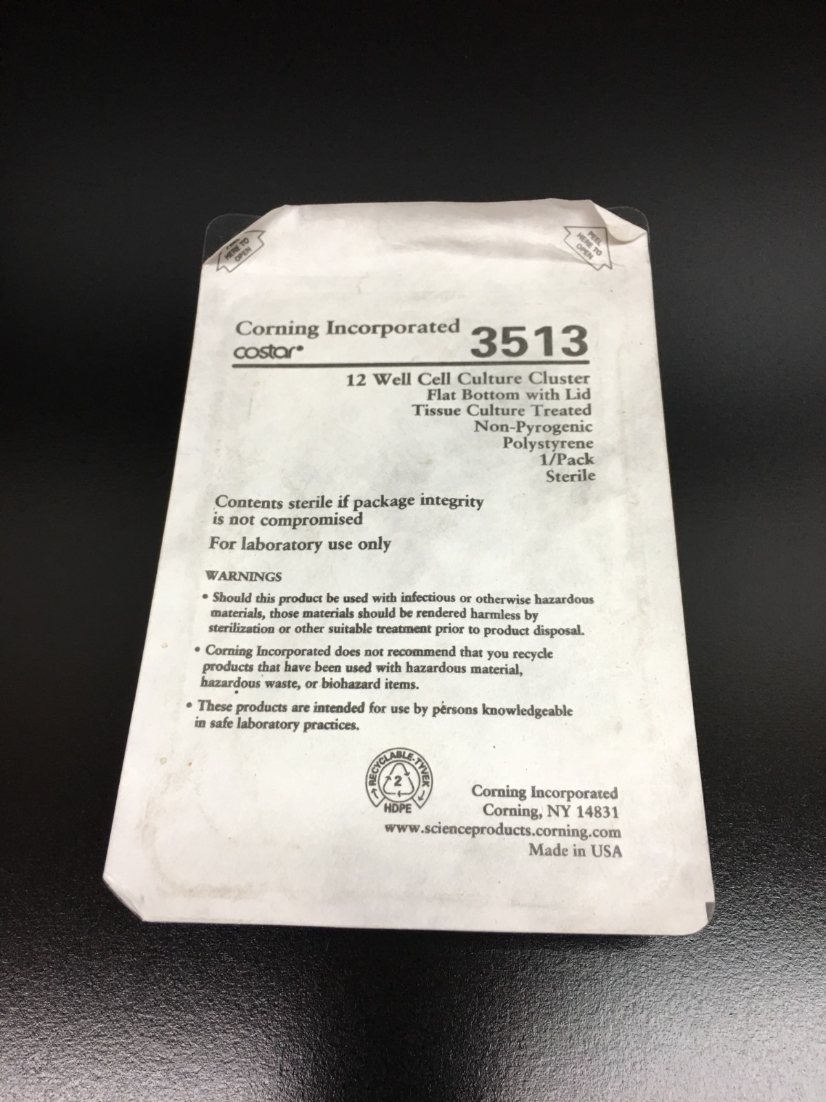 Corning Costar REF 3513 Cell Culture Plate Clear 12 Well