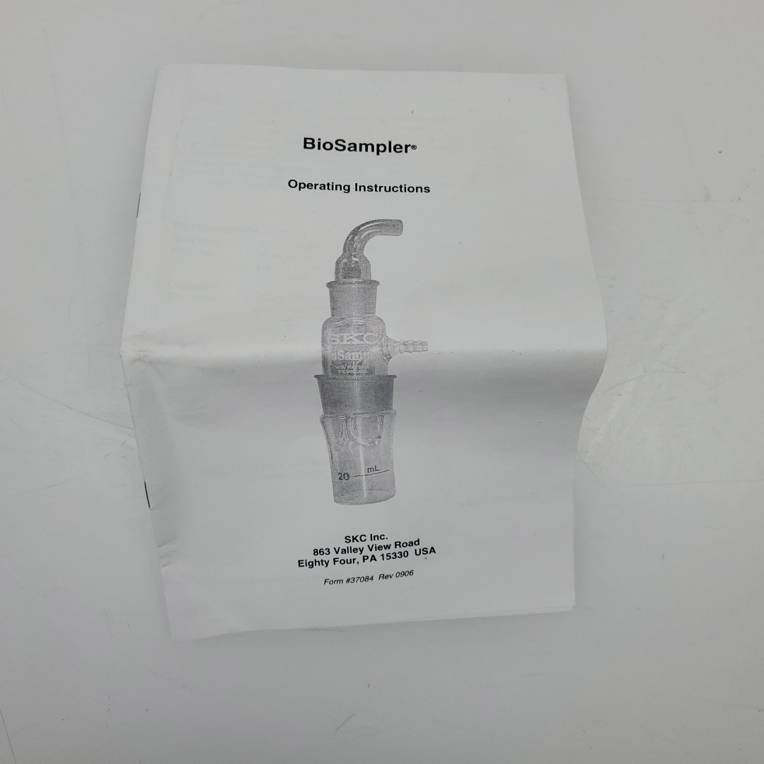 SKC #225-9595 20 m Biosampler Air sample bottle new in box GWS