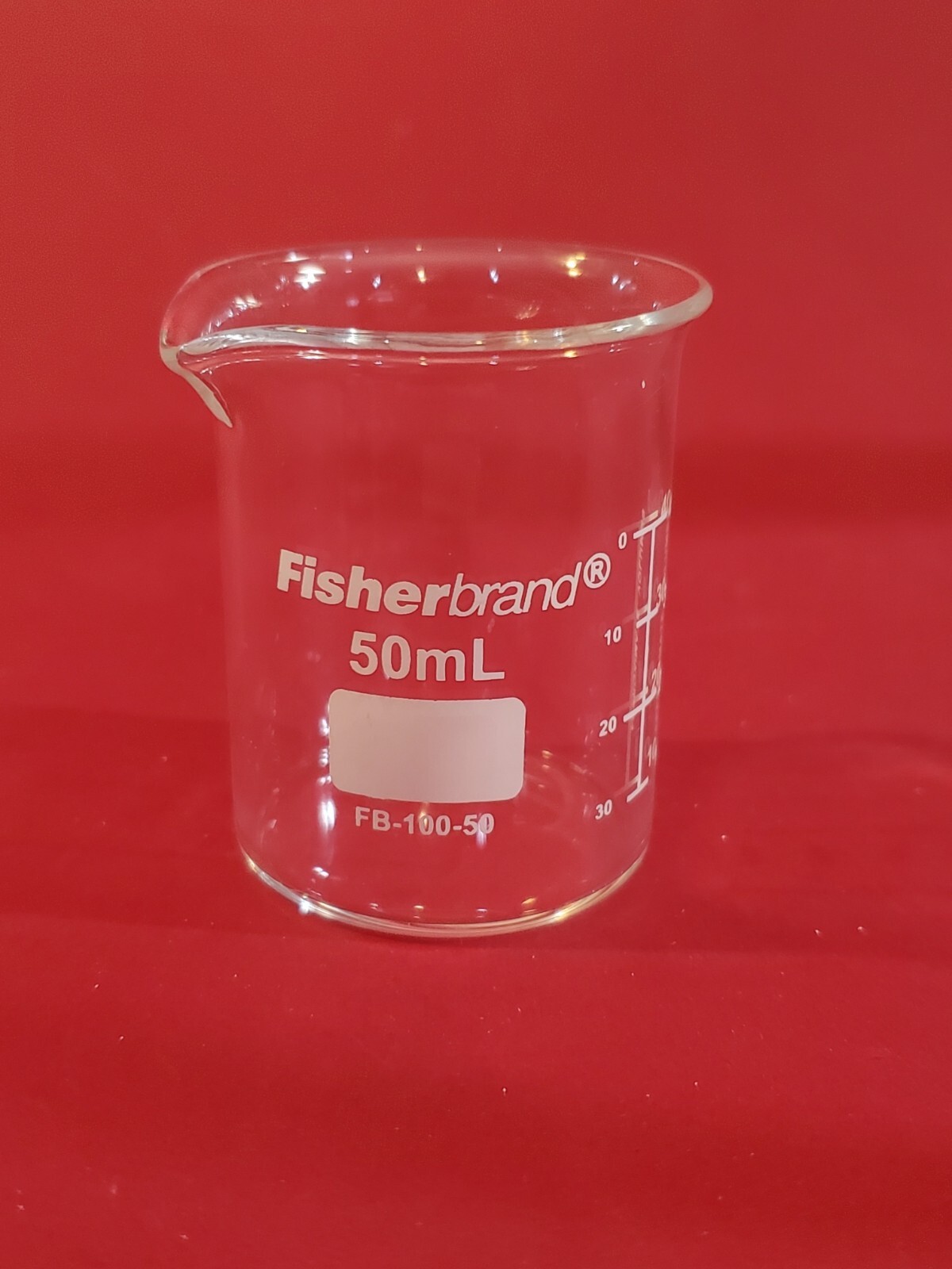 Fisherbrand FB-100-50 50 ml Low Form Griffin Beaker 433