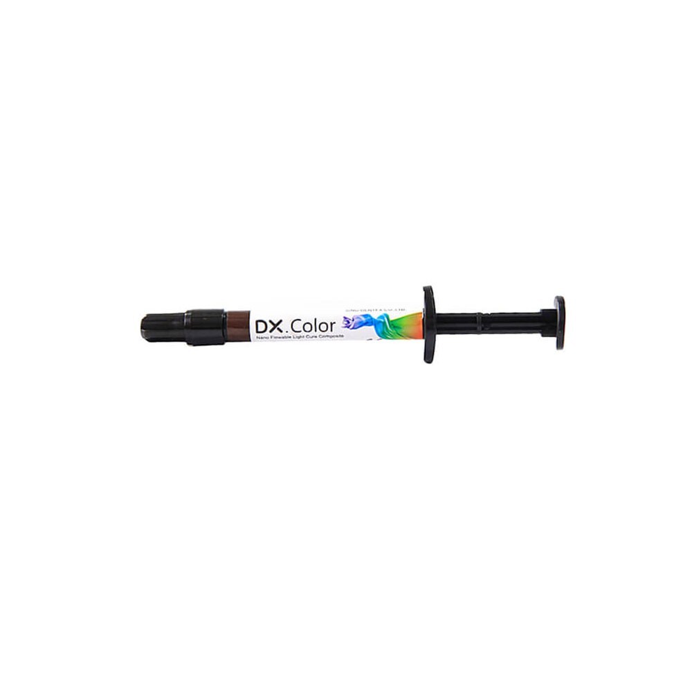 1PC Dental Light Curing Flowable Composite Resin Brown Color 1.5g/Syringe