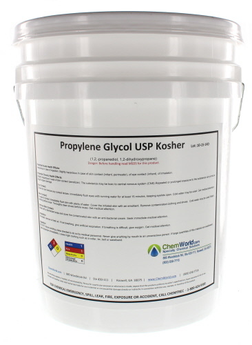 Chemworld Propylene Glycol USP – Made in USA – 99.9% Concentrate – 5 Gallons