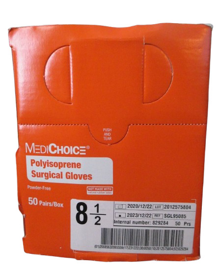 MediChoice Polyisoprene Sterile Surgical Gloves 8.5 Powder Free 829284