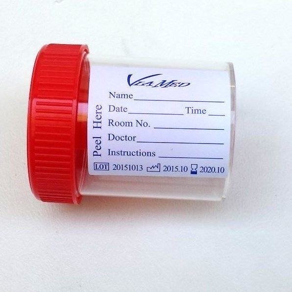 Fecal Collection Stool Container Sterile Sample Specimen Bottle Cup 60 ML 6 Pcs