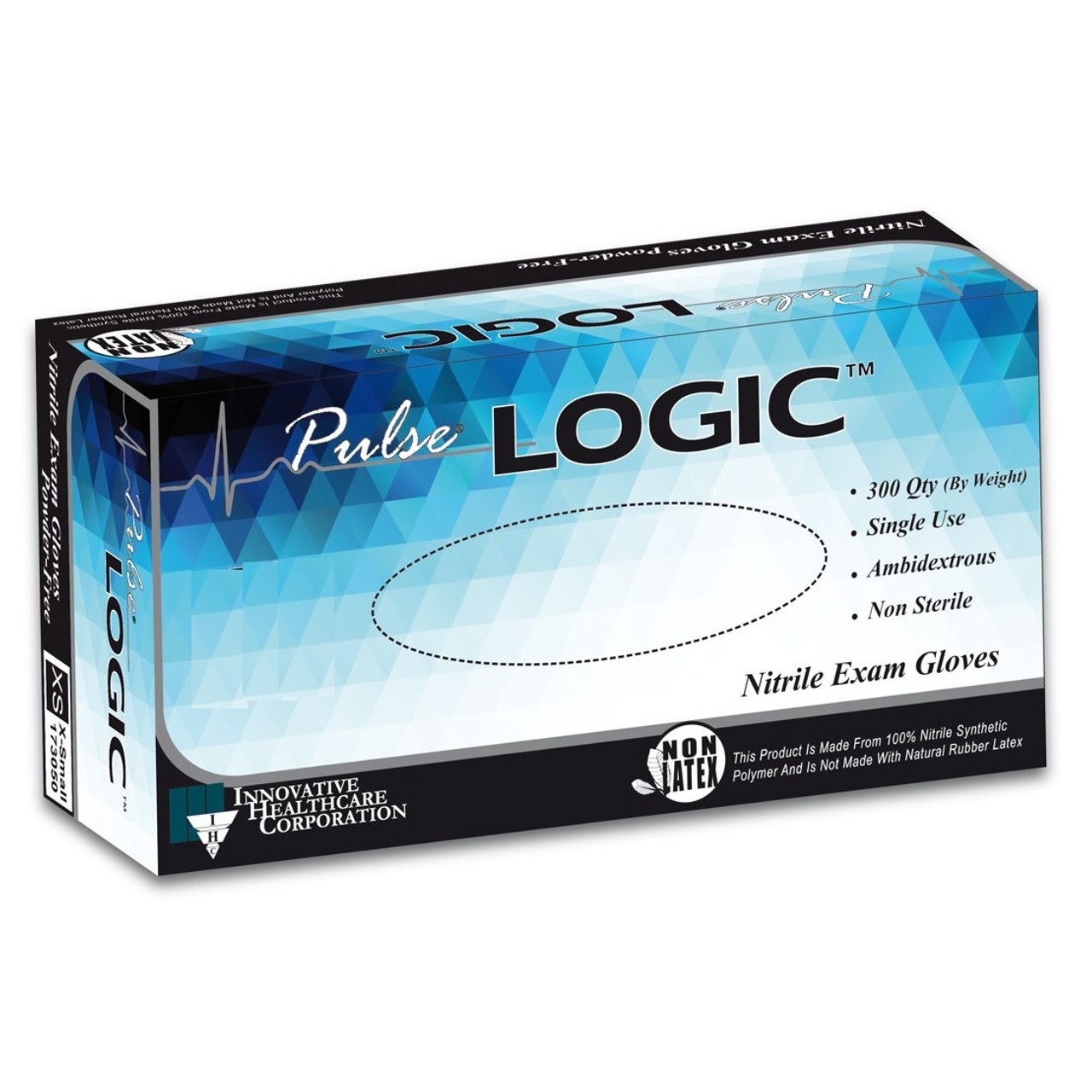 Innovative Healthcare 173200 Pulse Logic Nitrile Gloves Medium Powder Free 300Bx