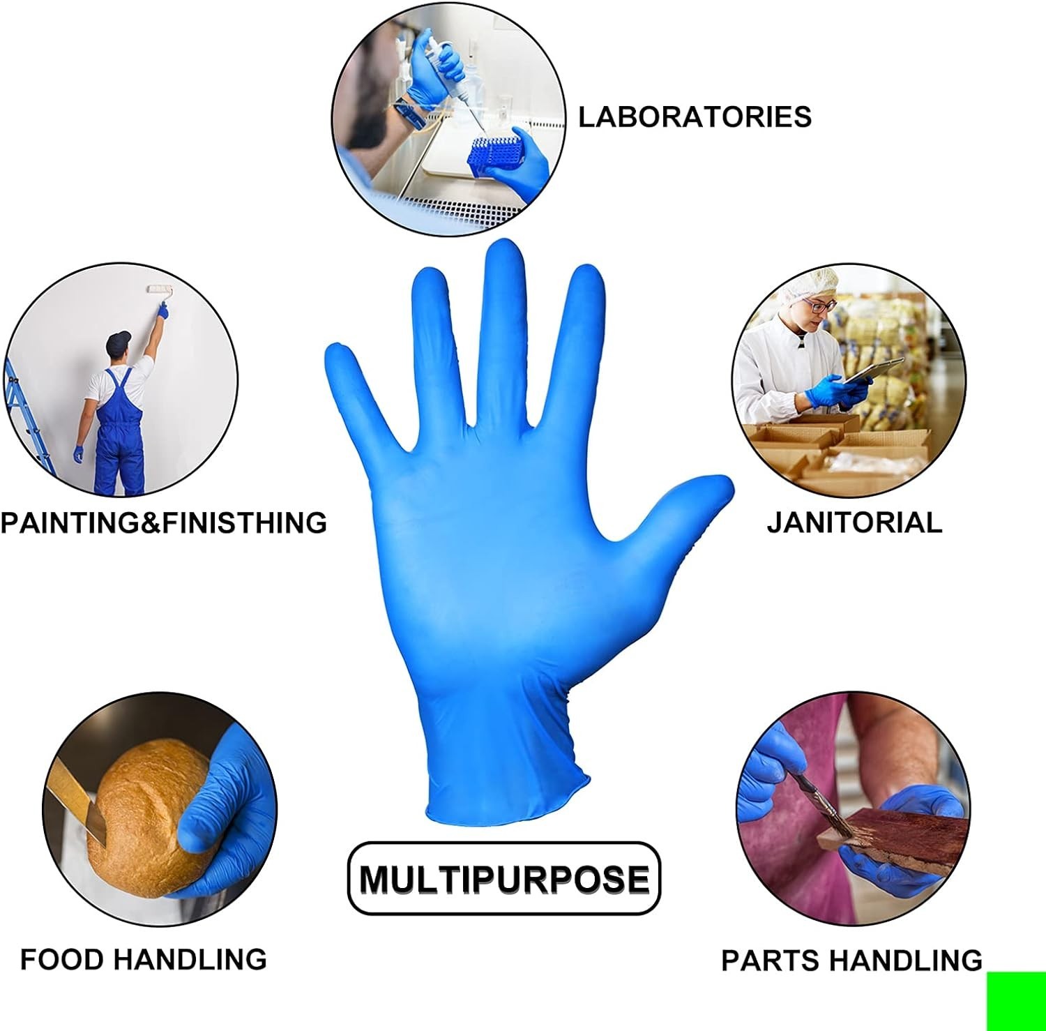 Durable Nitrile Cleaning Gloves – Powder-Free, Latex-Free, 100 Count Size Large