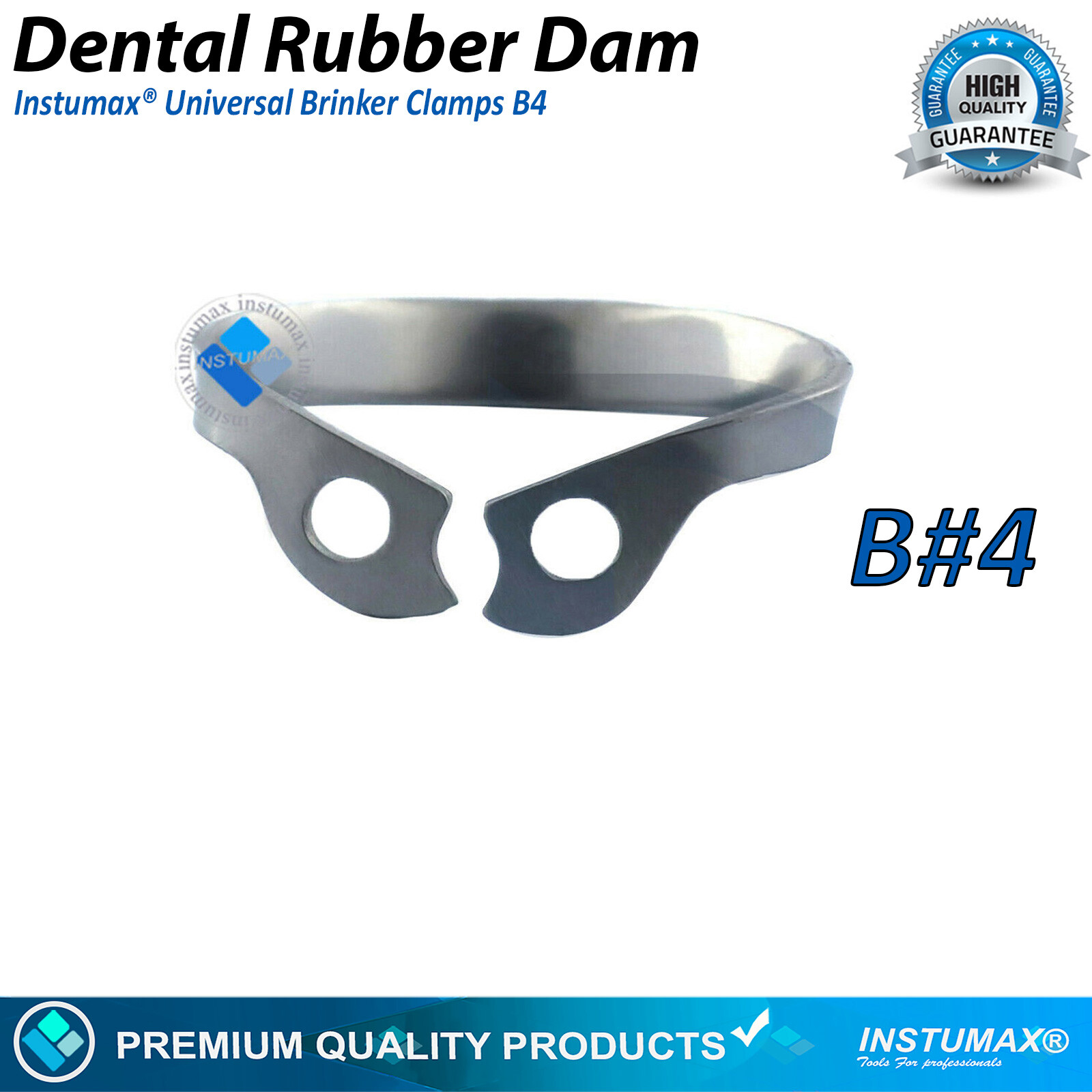 3PC Dental Rubber Dam Clamp Set – Brinker B4 Retractors for Precise Endodontics