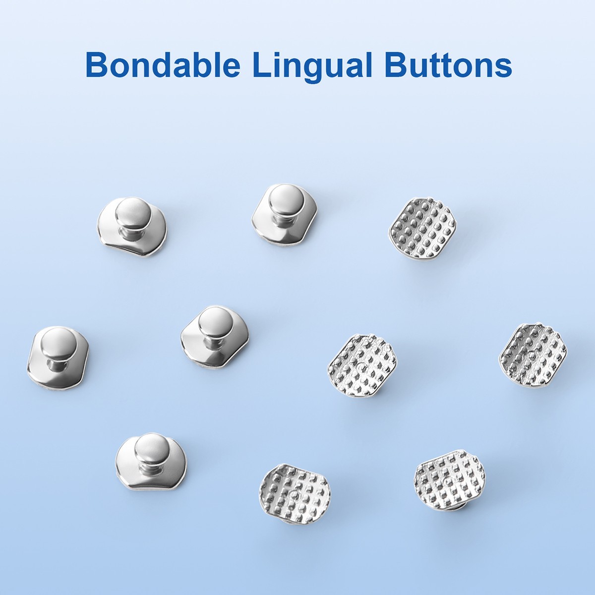 10pcs Dental Ortho ortodoncia Bondable Lingual Button monobloque Rectangular