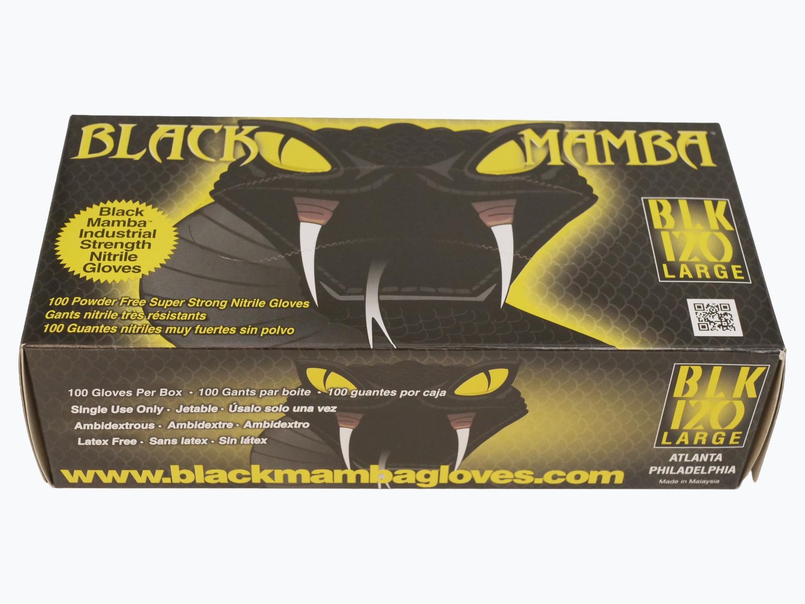 Black Mamba Nitrile Gloves 100 Count Large