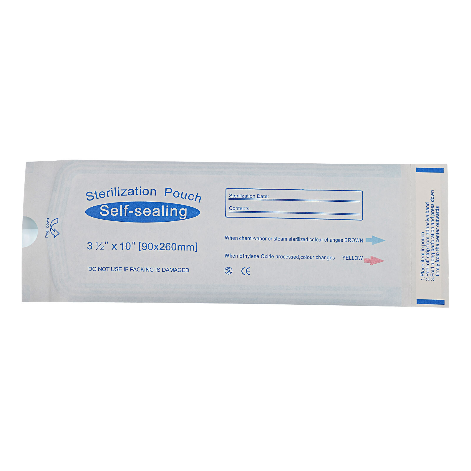 200pcs/bag Pouch BagSelf Sealing Sterilization For Dental Nail Tools 90*260mm