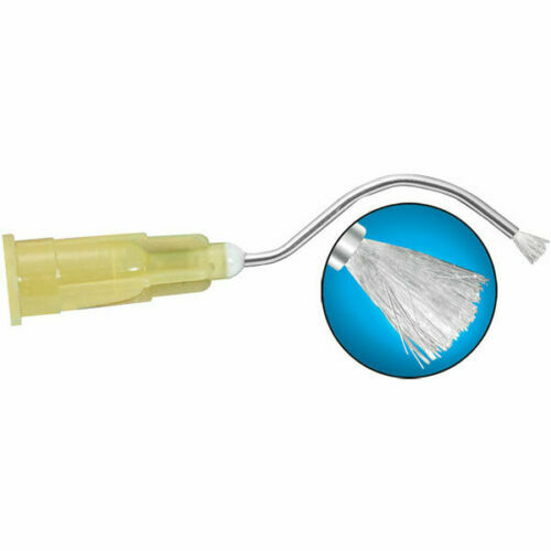 Dental Infusor Applicator Delivery Tips Pre-Bent Metal Brush End 19G