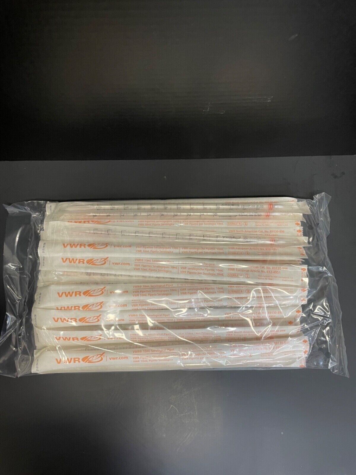 VWR Serological Pipet 10 ml Polystyrene Total of 65 Pipettes