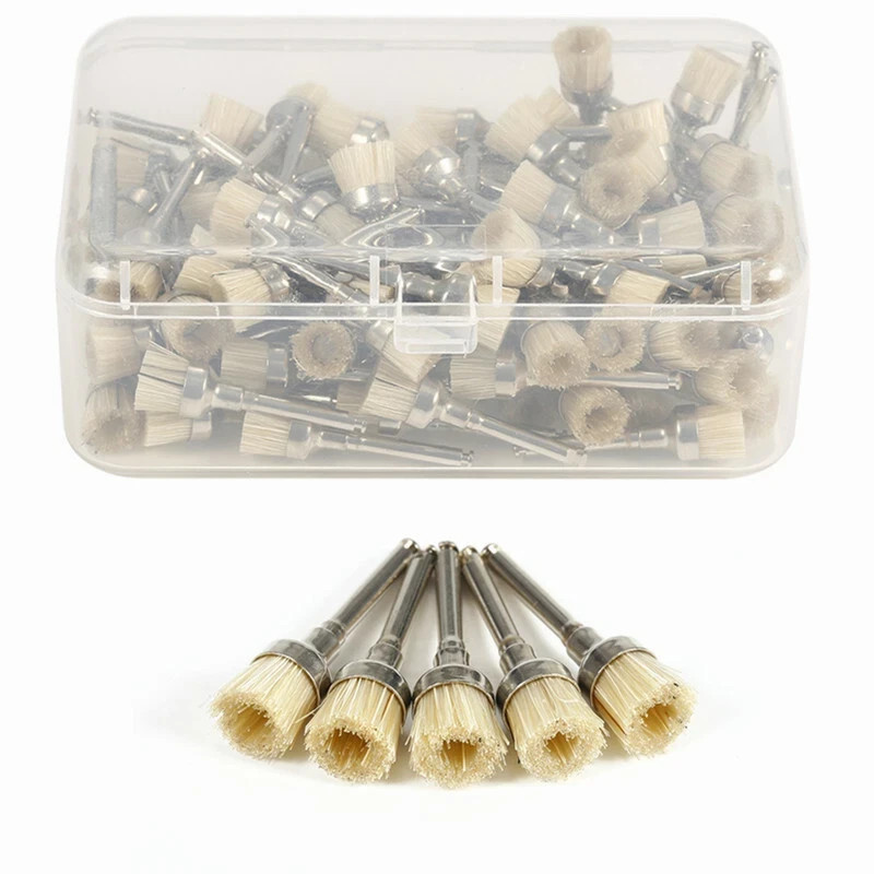 Dental Nylon Bristle Rubber Latch Flat Prophy Cups Polishing Brushes Prophylaxis