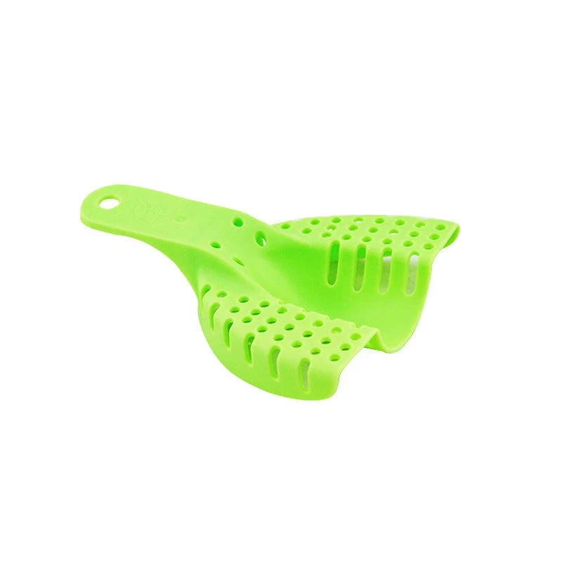 10 Pcs/Set Dental Lab Supply Impression Trays Autoclavable Green Central Denture