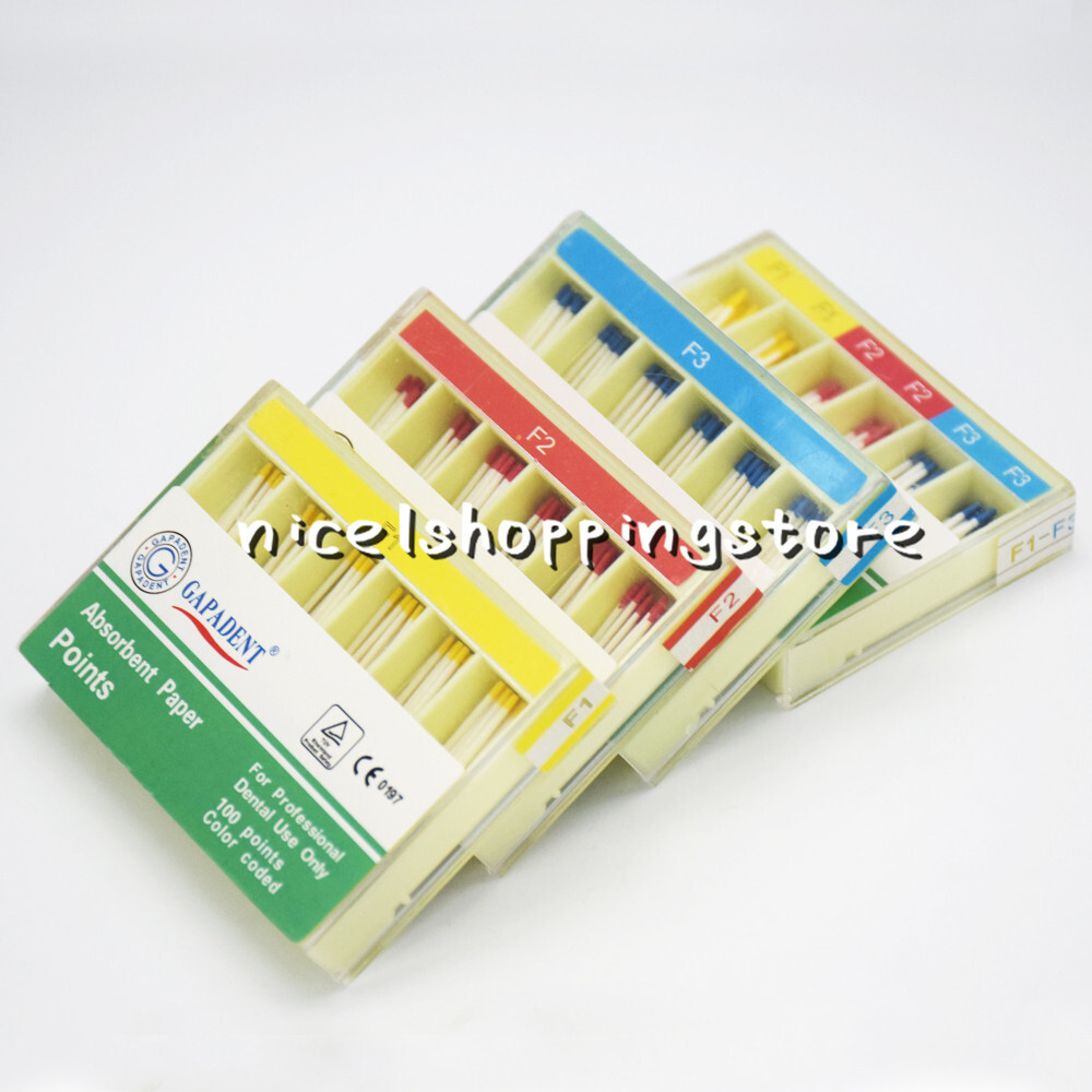 4 Box Dental Endodontic Absorbent Paper Points Taper Coded Root-Canal Obturating