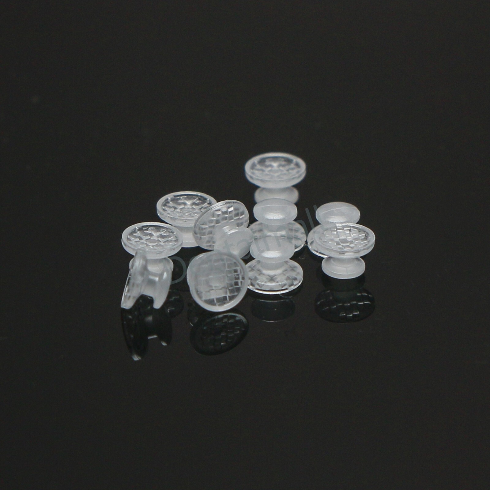 Dental Orthodontic Bondable Clear Ceramic Lingual Button Round Rectangular Base