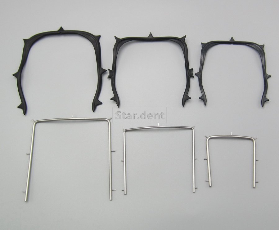 Dental Rubber Dam Sheet Frames Hager Light X-Ray Film Bracket Plastic Steel SML
