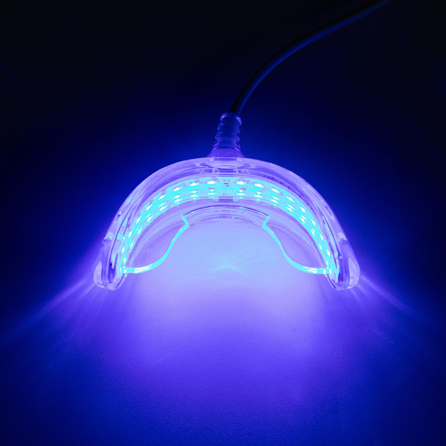 Teeth Whitening Kit with LED Light, 8 8 Fl Oz (Pack of 1), Blue and White
