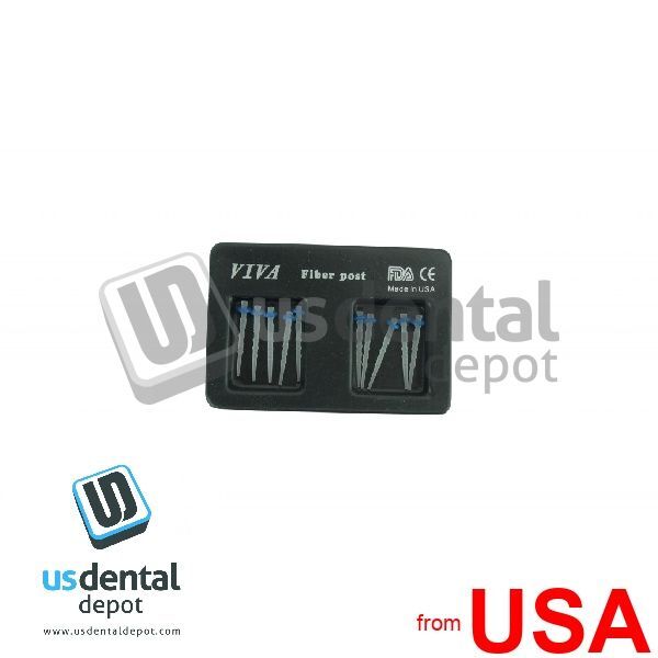 VIVA ELITE Glass Fiber Serrated Conic Endo Post 1.00mm 10pk Refill ( BLUE 116486