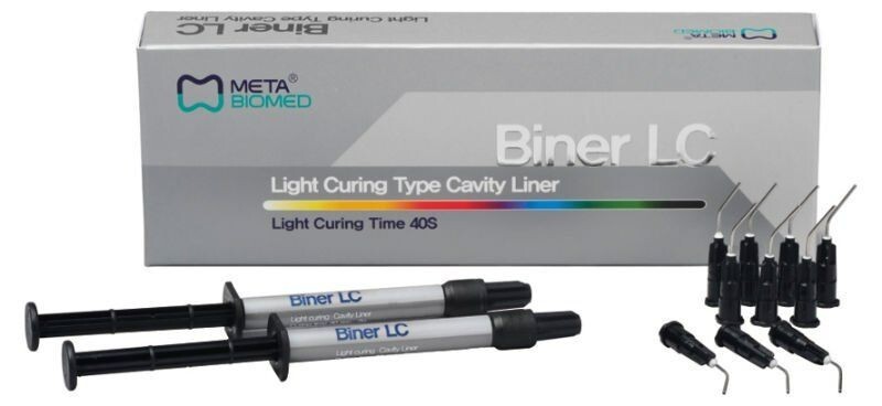 OFFER 3 X Meta Biomed Biner LC DENTAL Light Curing Type Cavity Liner Base