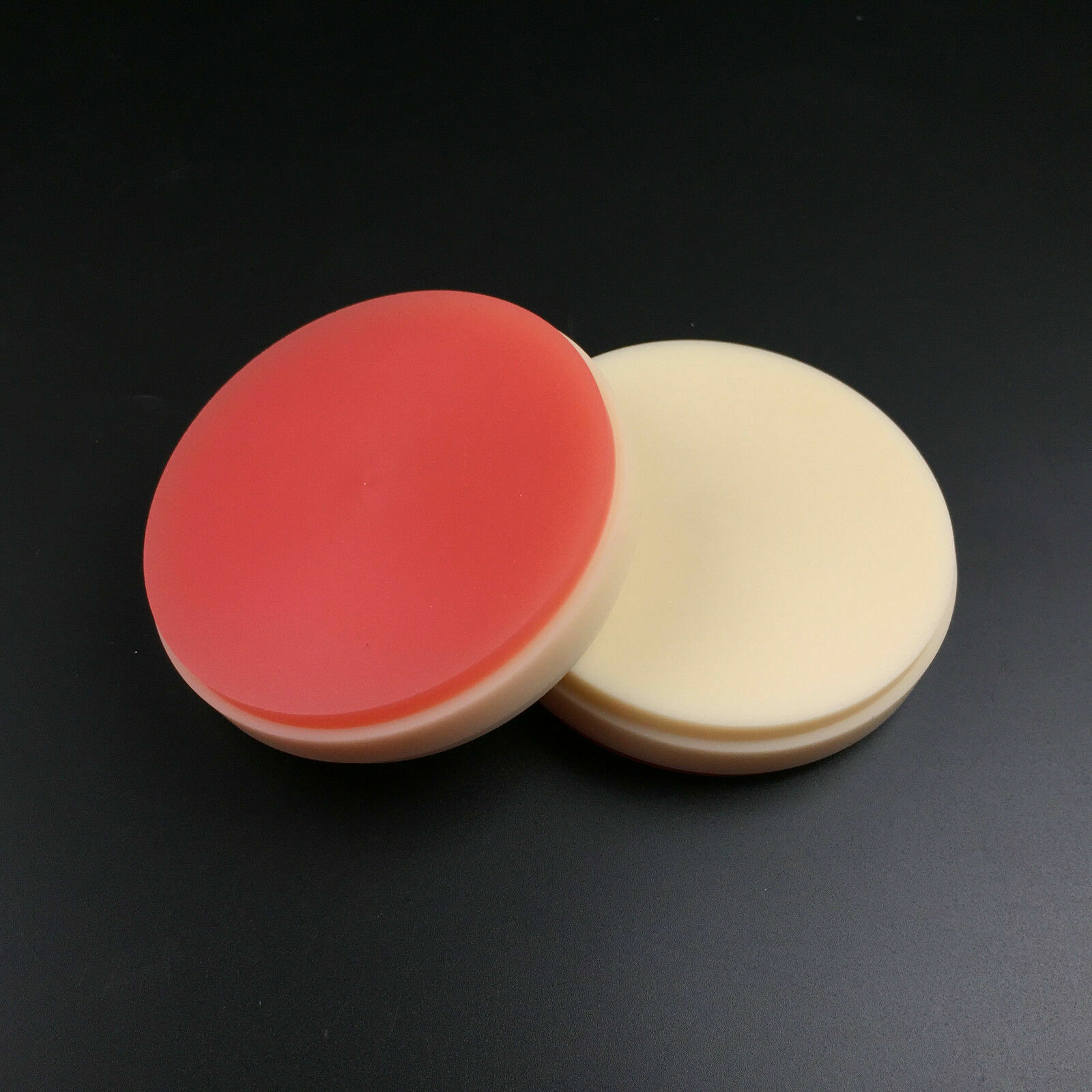 1Pcs Dental Lab Material Two-color PMMA Blocks Blank Disk A2+Pink OD98*25mm