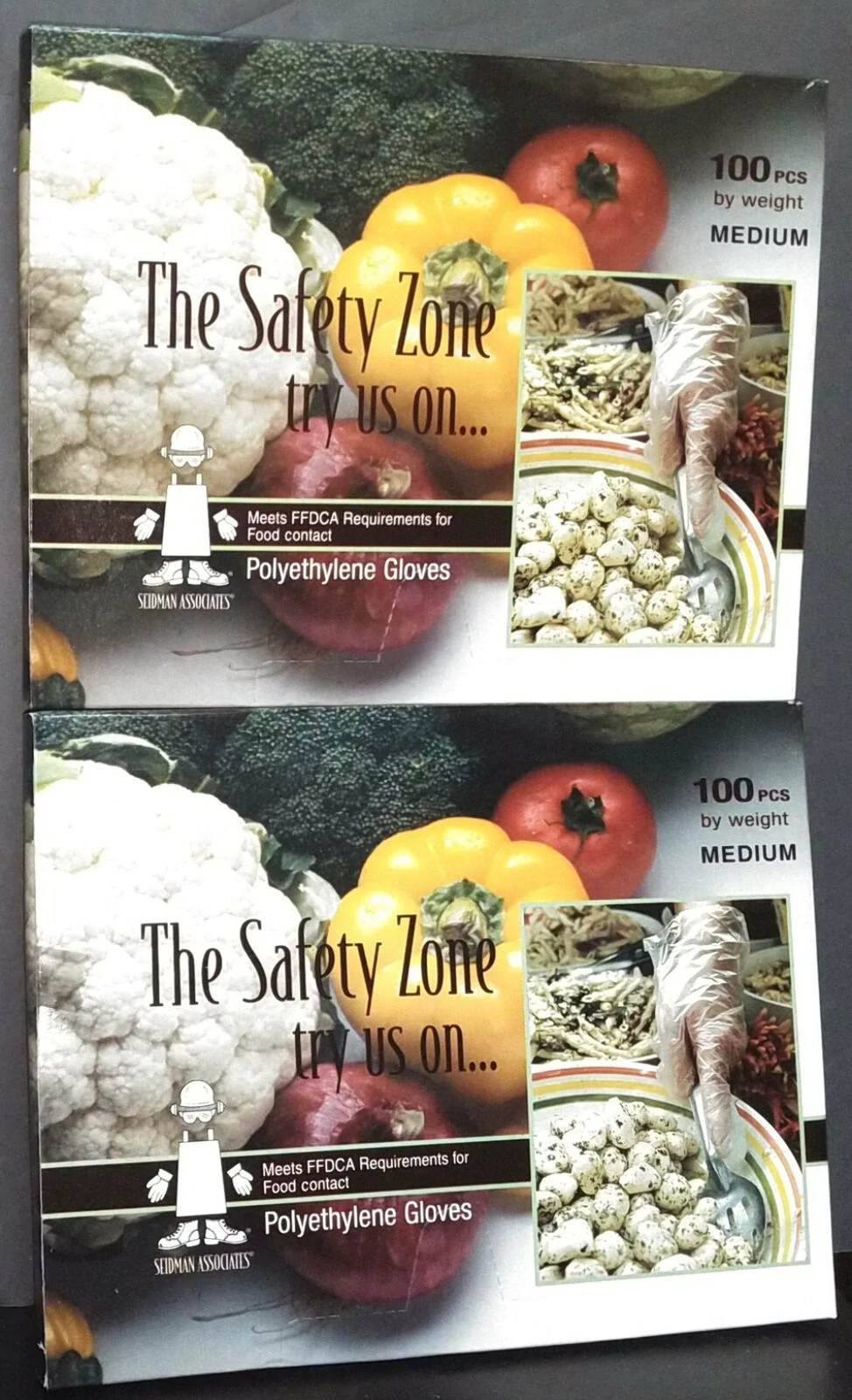 200 The Safety Zone Polyethylene Food Preparation Gloves, Medium Weight