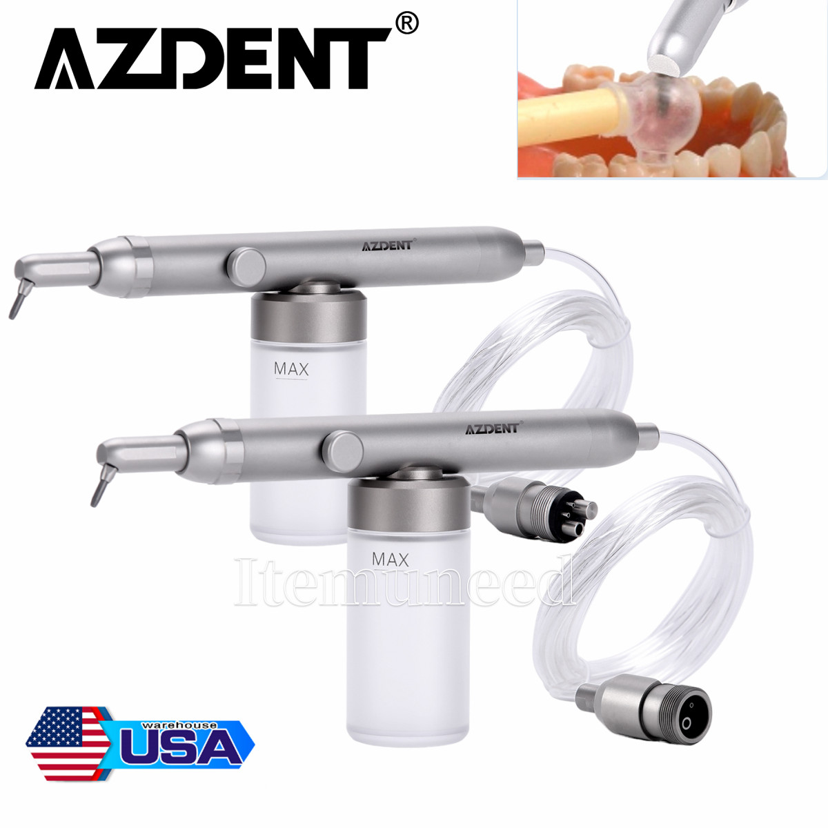 Dental Aluminum Oxide Microetcher Air Abrasion Polish Sandblaster 4Hole/ 2Hole