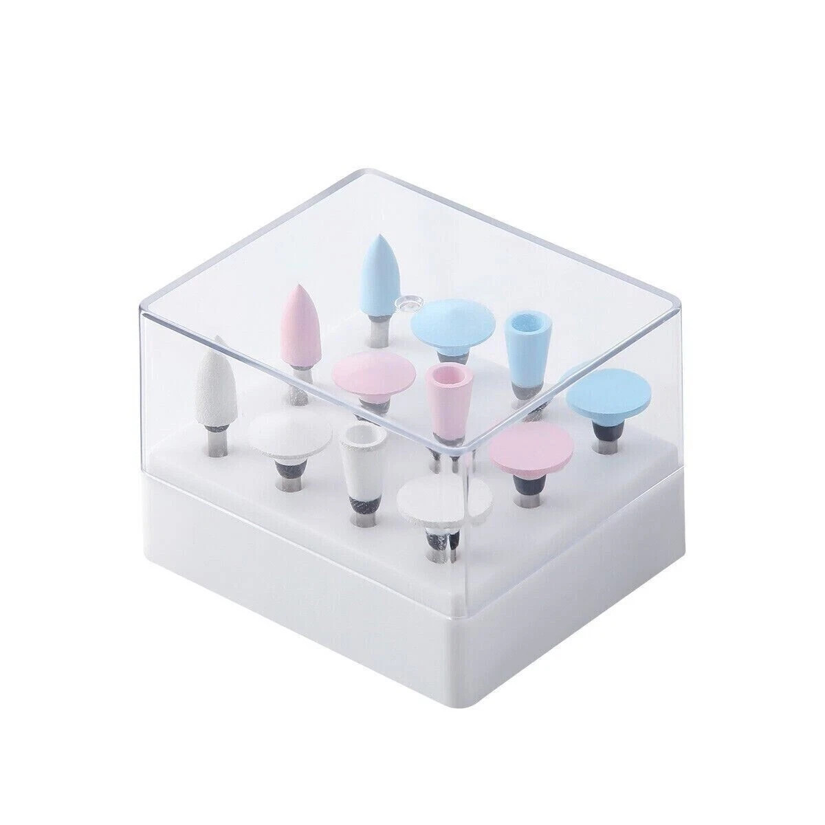 12 Pcs Dental Composite Polishing Burs Kit RA Silicone Polisher 2.35mm Handpiece