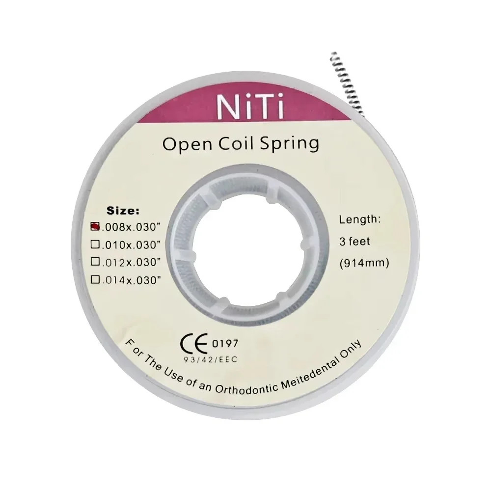 Dental Orthodontic Niti Open Coil Spring Spool Dia.008/010/012/014 3 Feet/914mm