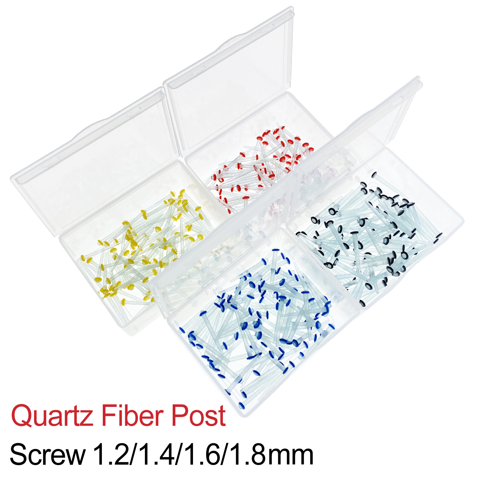 Dental Endo Quartz Fiber Post Straight Screw Thread Posts 1.0 1.2 1.4 1.6 1.8mm