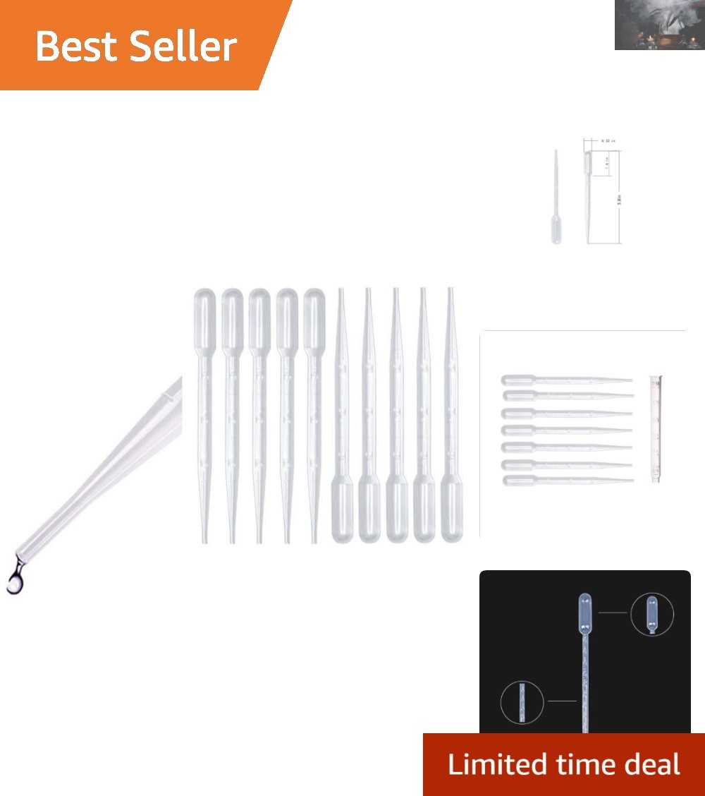 Versatile 40Pcs Disposable Pipettes, 3ml – Ideal for Art, Science & Aromatherapy