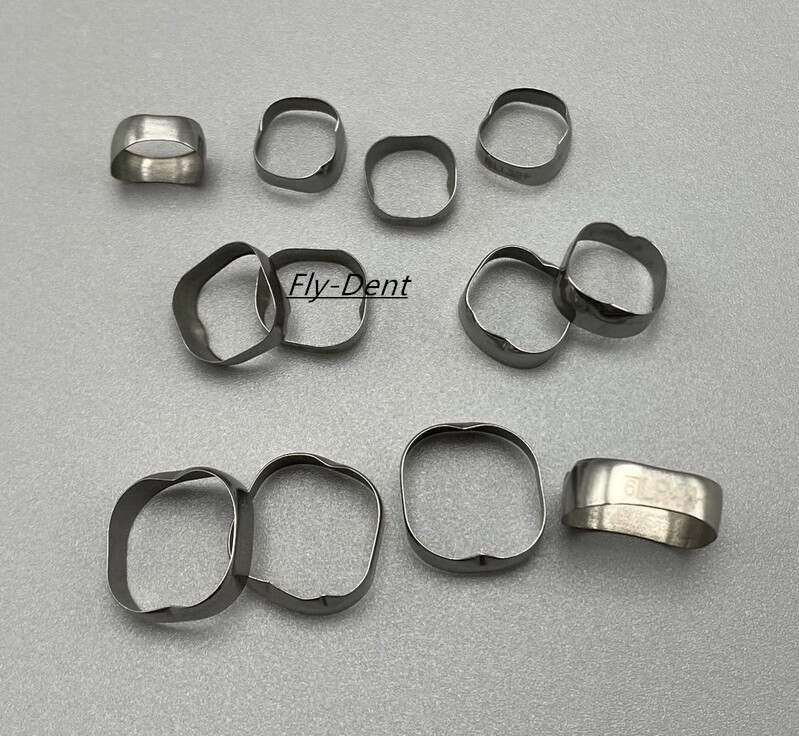 4 pcs/set Dental Orthodontic 1st Molar Plain Band Single Bands Brace Size 29-44+
