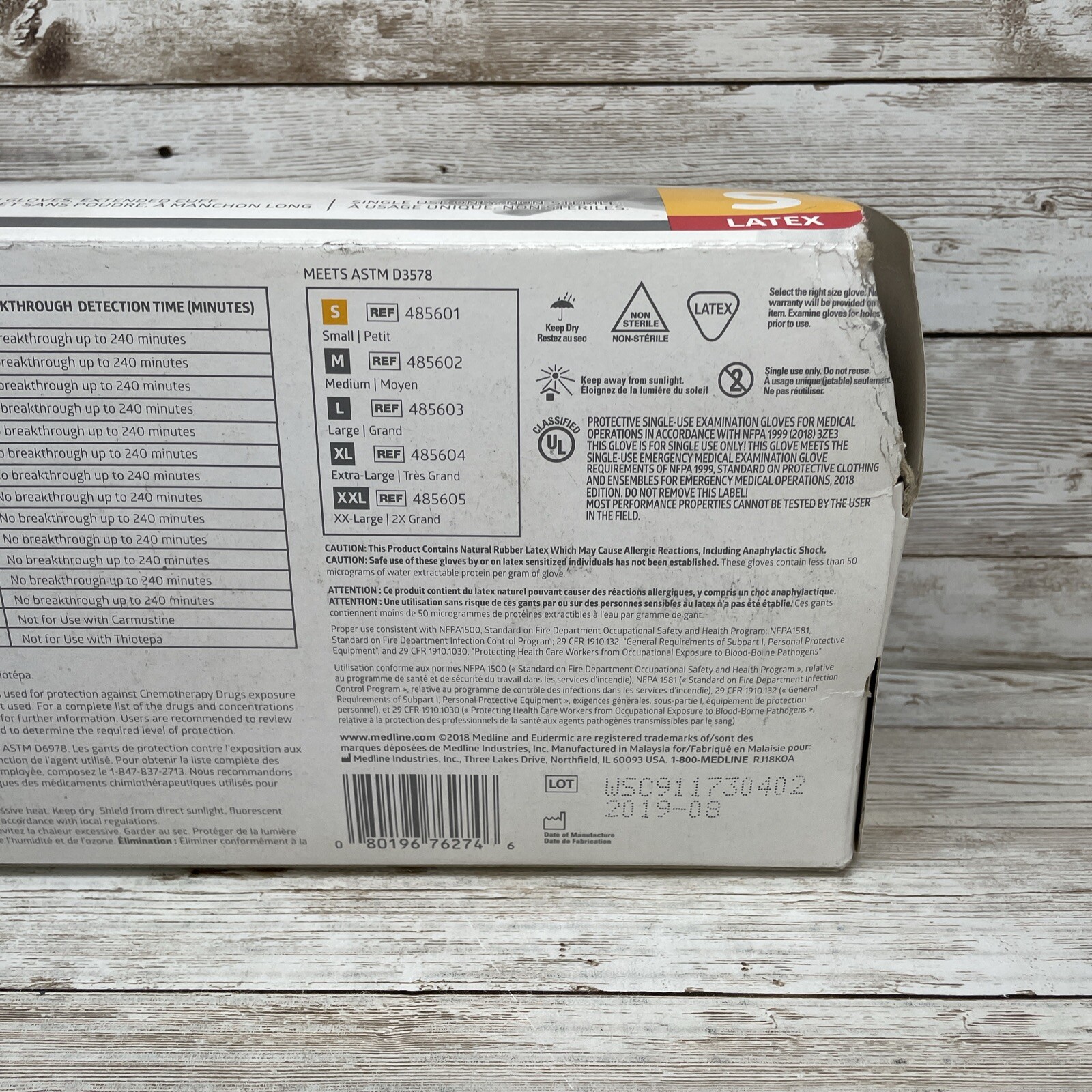 Medline Eudermic MP High-Risk Powder-Free Latex Exam Gloves 2 Boxes Size: SMALL