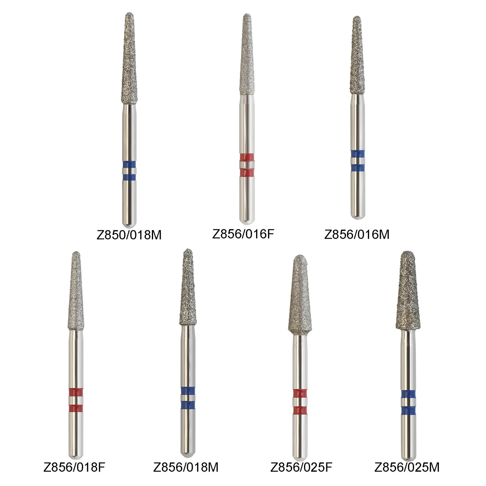 Zirconia Cutting Burs Dental Diamond Bur Football Pear Round End Taper Barrel FG