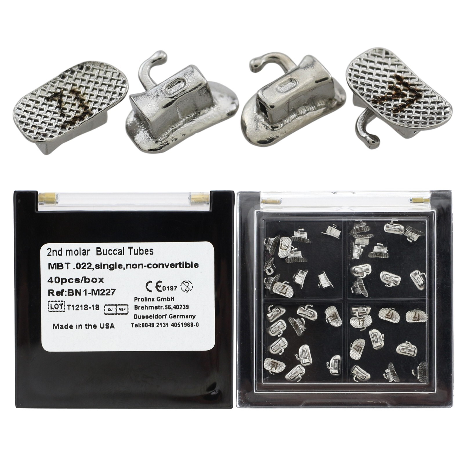 Creative Orthodontic Buccal Tubes Laser Marked tubos de ortodoncia Molar Bracket