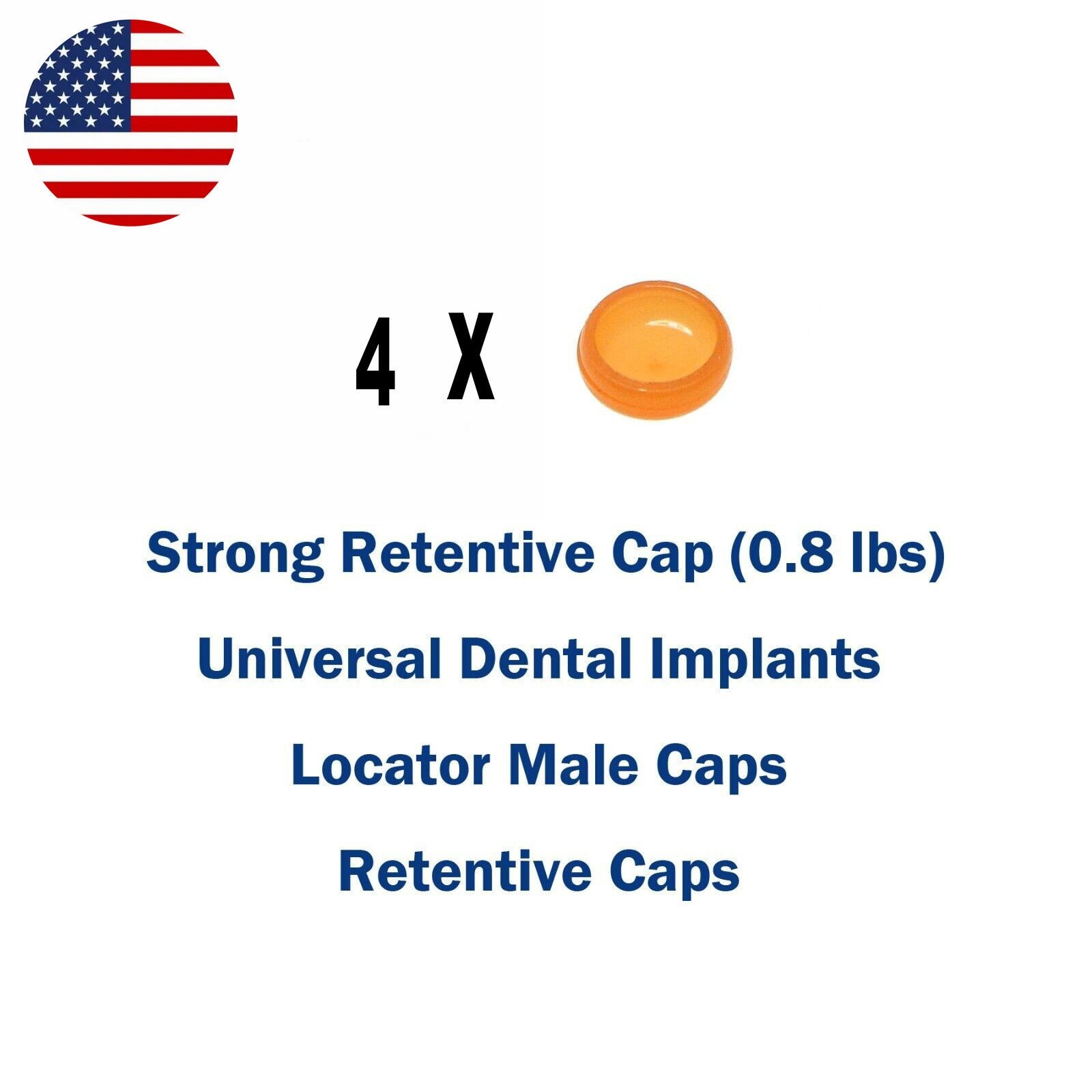 US 4/8/12/16/20Pcs Dental Overdenture Retention Implant Locator Caps 2.4lbs Pink
