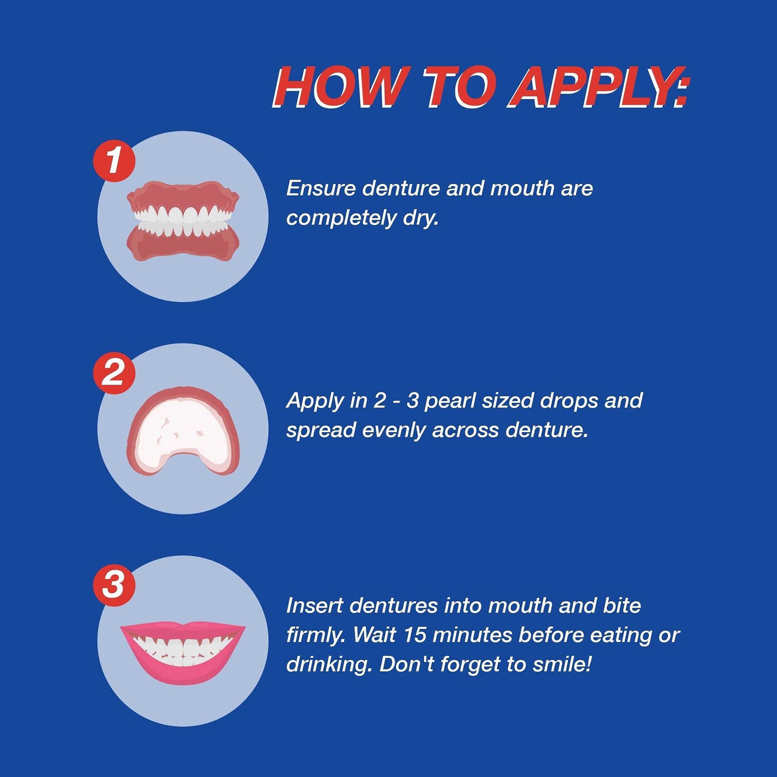 Secure Waterproof Denture Adhesive – Zinc Free – 1.4 Ounce (Pack of 2), White