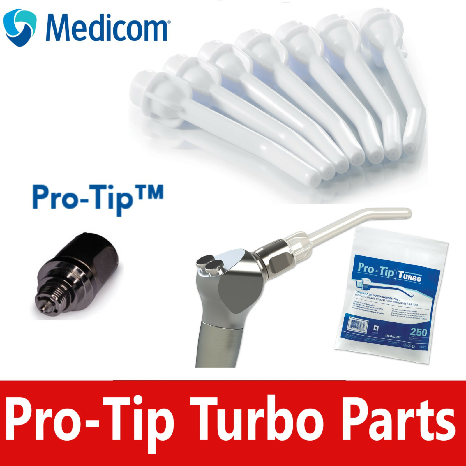 Dental YOUNG DENTAL PRO-TIP® DISPOSABLE AIR/WATER SYRINGE TIPS & Accesories