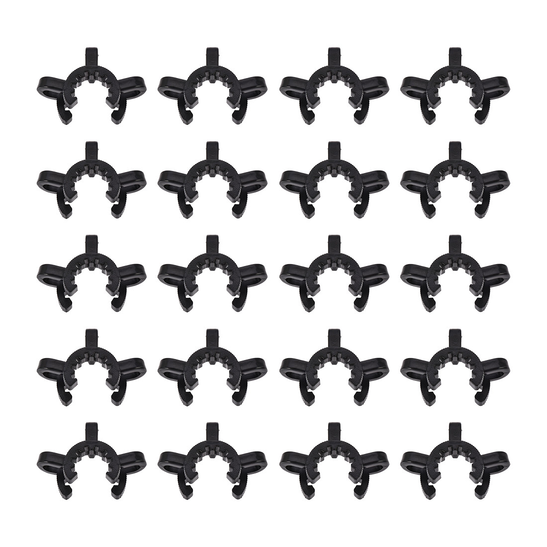 Lab Joint Clip Plastic Clamp for 14/20 or 14/35 Glass Taper Joints Black 20Pcs