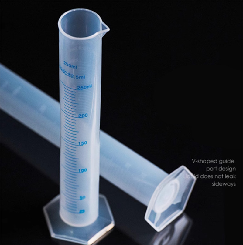 10/25/50/100-2000ML Plastic Measuring Cylinder Lab Accessory Test Graduated Tube