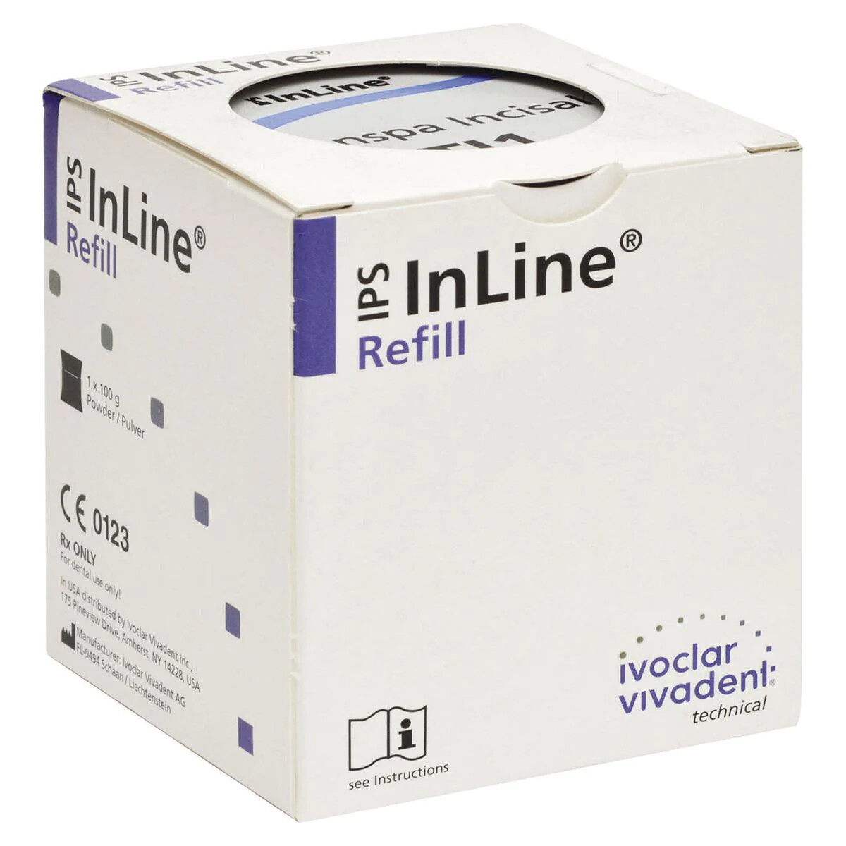 *1-Pack* Ivoclar Vivadent IPS InLine Transpa Incisal 1 Refill 100g Powder 593266