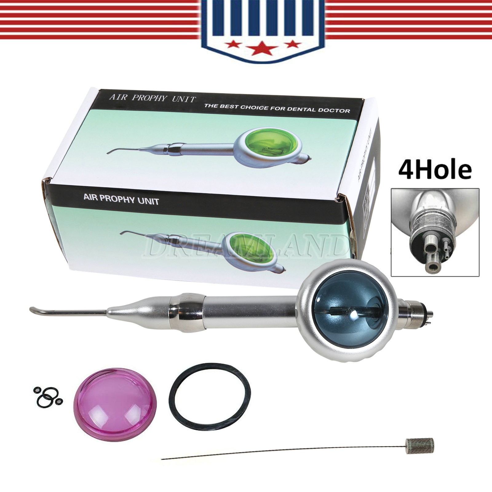 Dental Oral Care Hygiene Prophy Jet Air Polisher Tooth Polishing Handpiece 4Hole