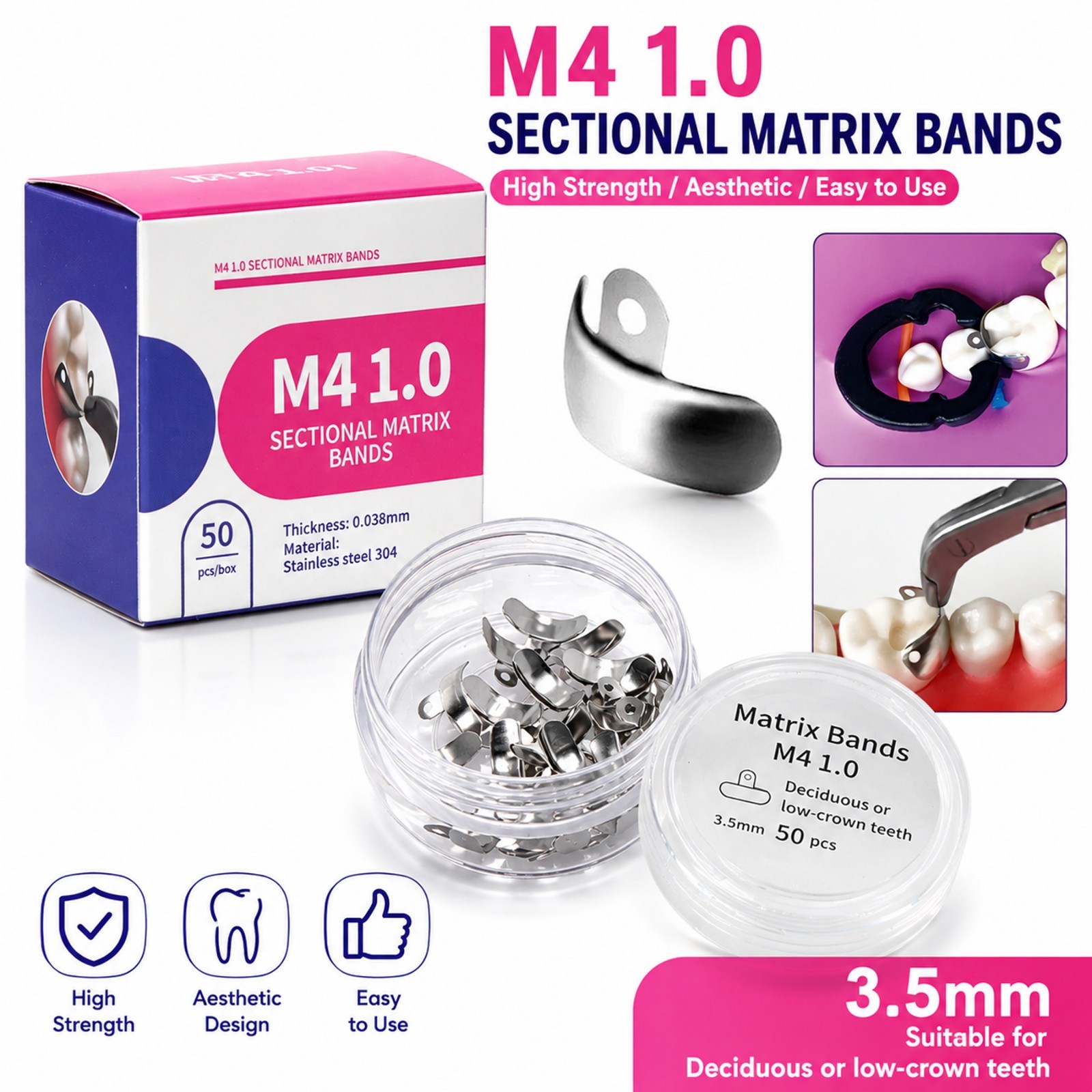 Dental Matrix Bands Sectional Ring Clamp Garrison Palodent V3 System Restoration
