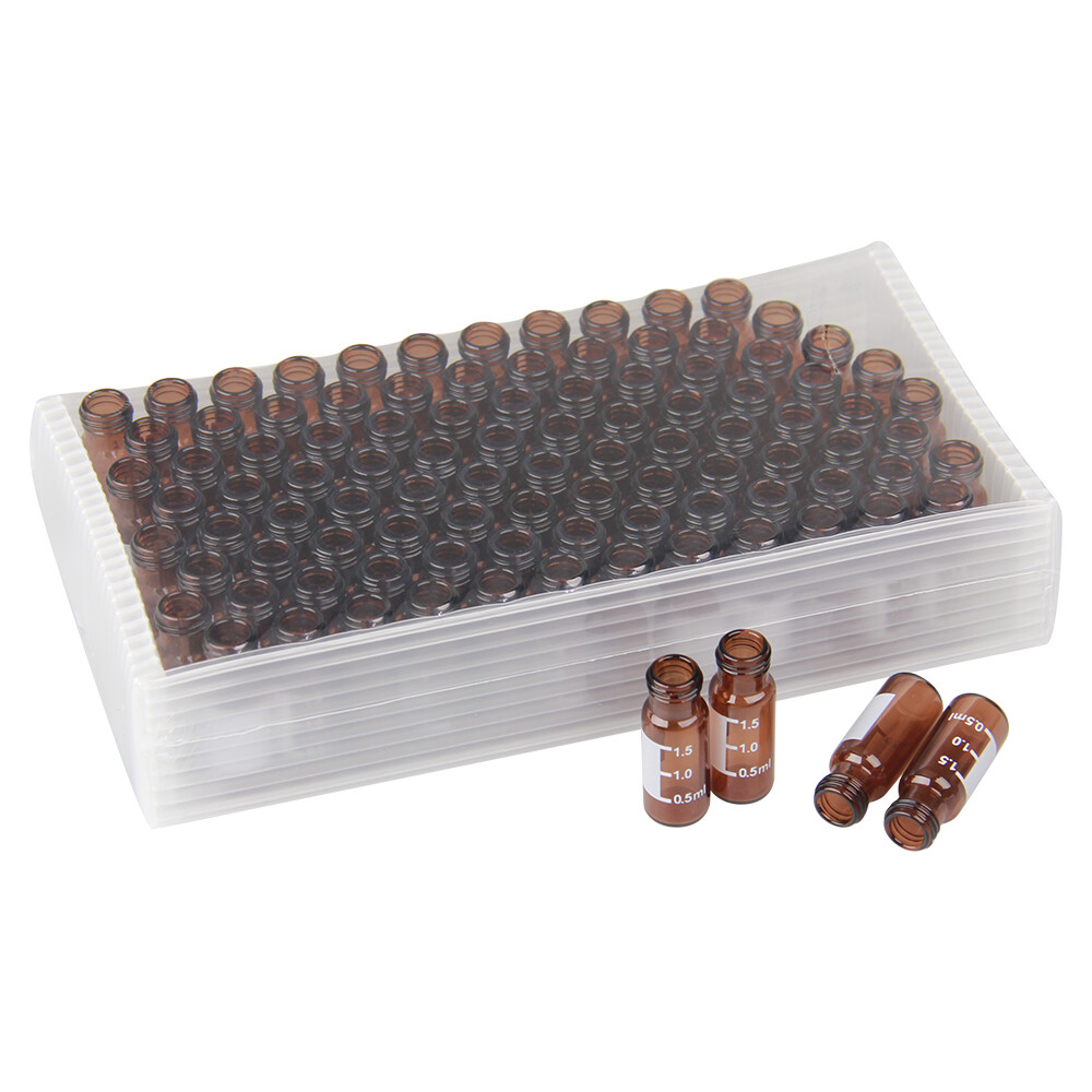 10000x 2mL Amber Autosampler Vials Leak-proof Screw Caps 9-425 HPLC Glass Bottle