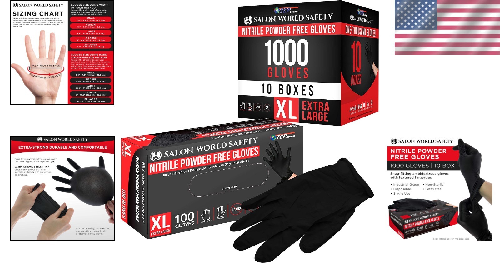 Touchscreen Compatible Nitrile Gloves XL – Box of 100