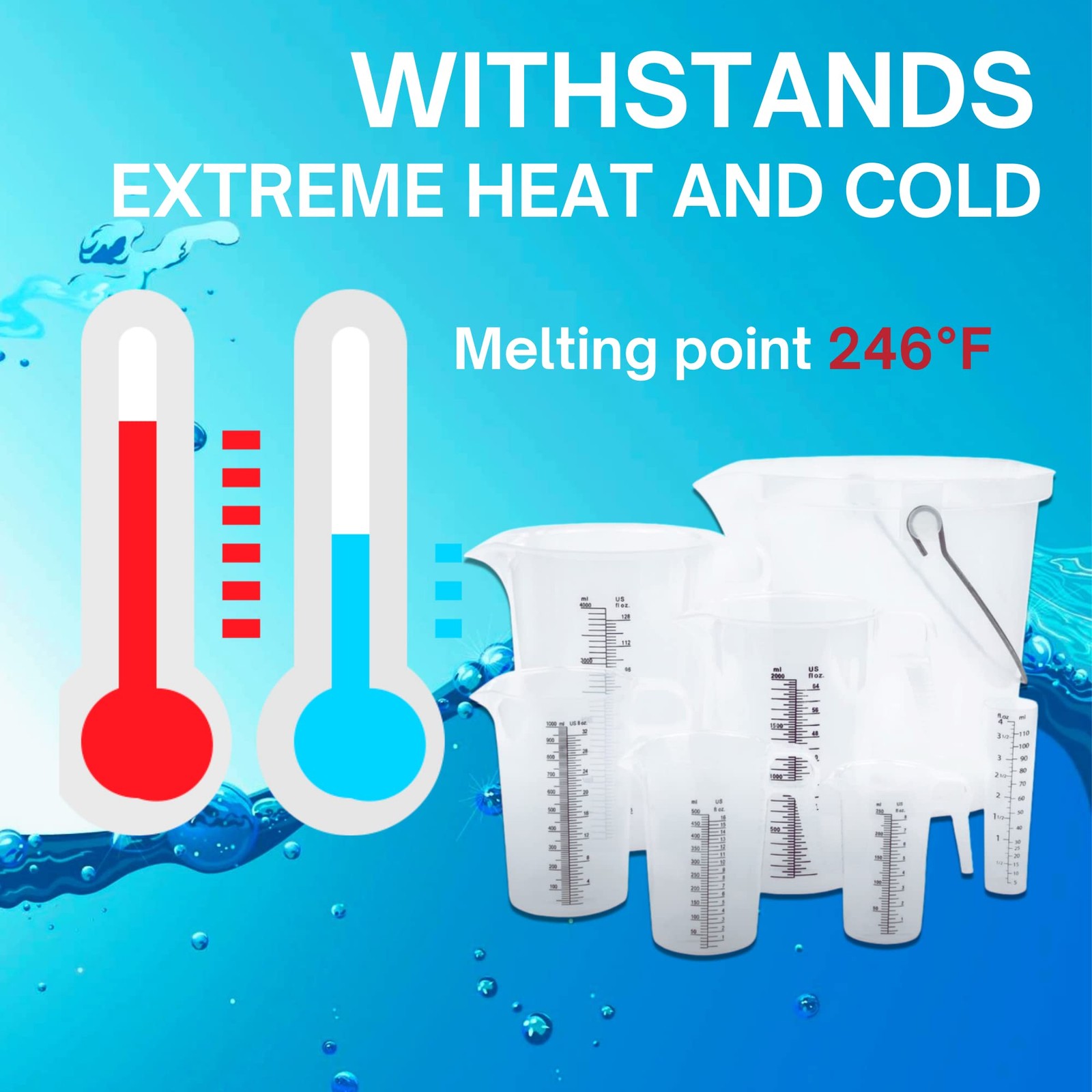 4oz (110 mL) Graduated Cylinder – Heat Resistant & Chemical Resistant, Multip…