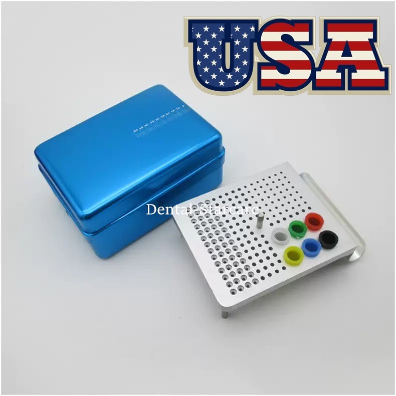 Dental Endo Sterilization Organizer Holder Container 180 Holes Burs File Point